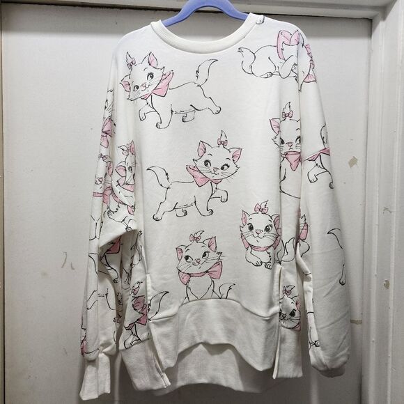 H&M Disney Girls Aristocats Marie French Terry Sweatshirt Size 12/14 NEW w/ Tags - Picture 3 of 10